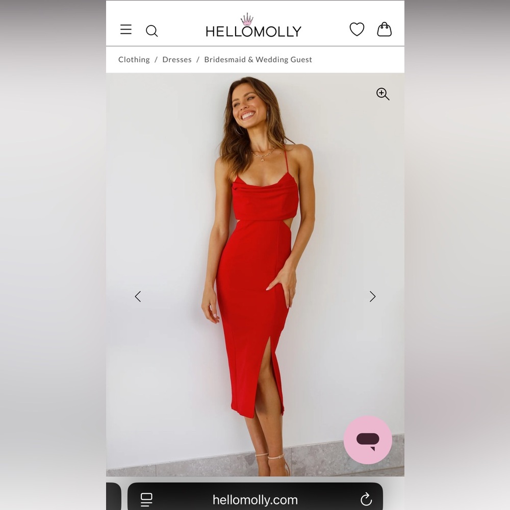 NWT Hello Molly Vibrant Red Dress